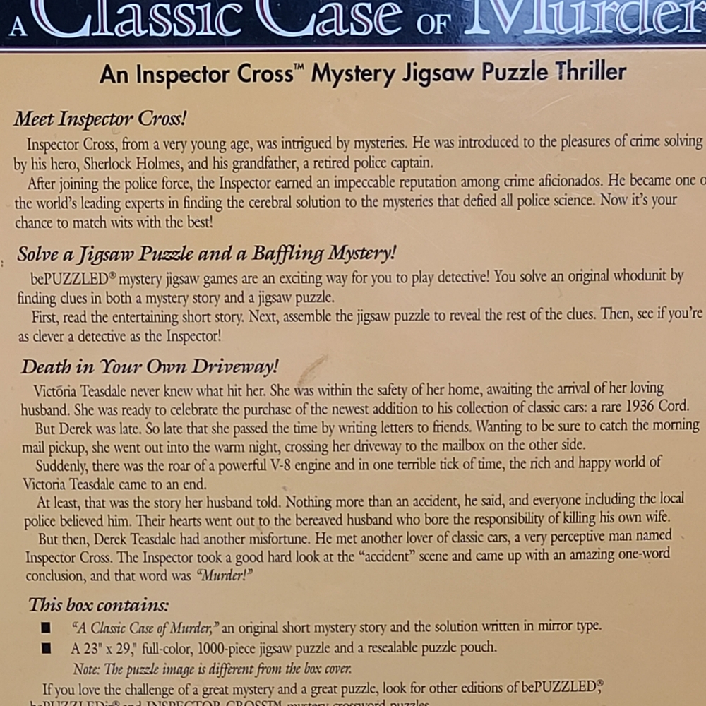 A Classic Case Of Murder Puzzle. 1000 pieces - Picture 4 of 10